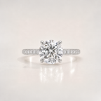 The Round Brilliant Pavé Signature Ring