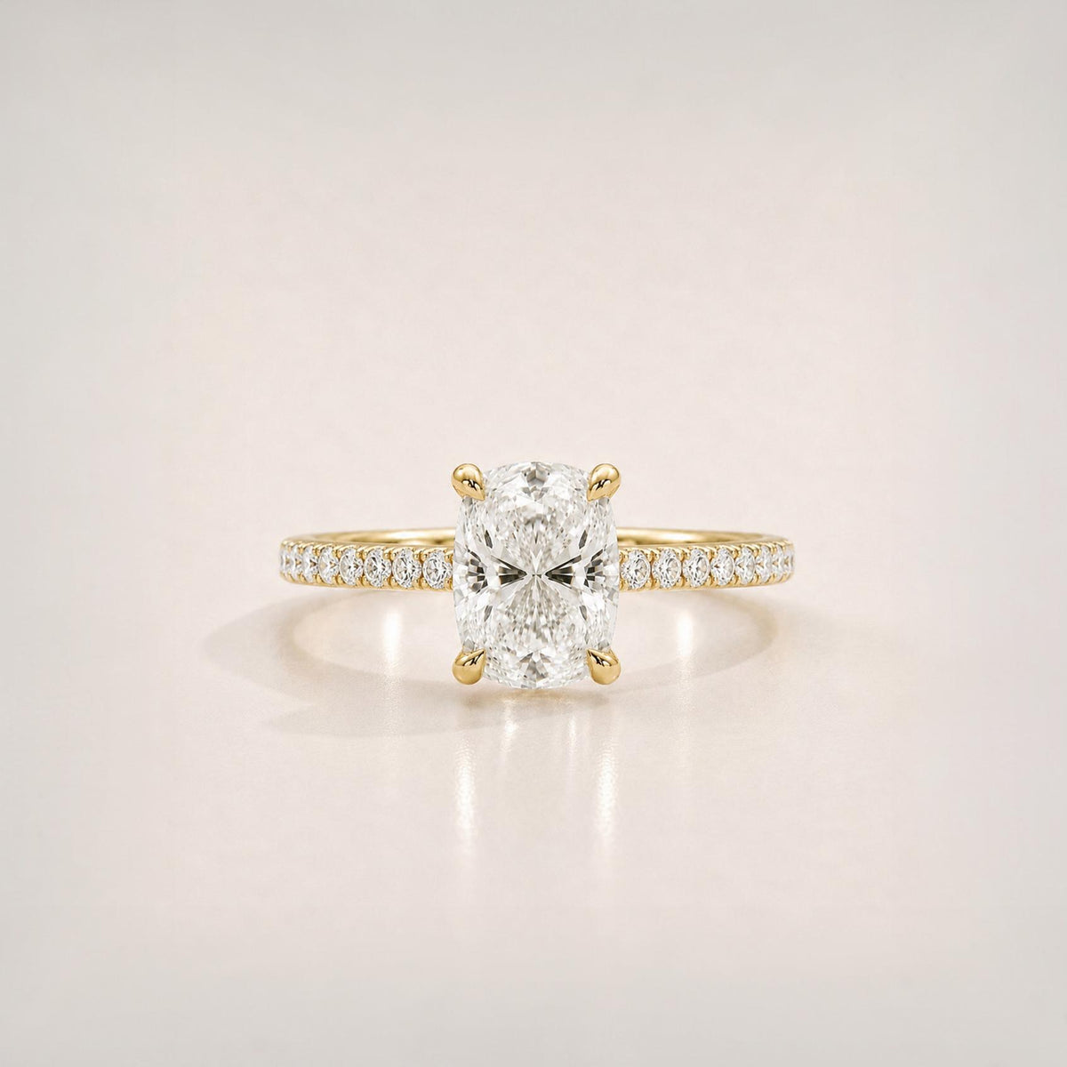 The Cushion Pavé Signature Ring
