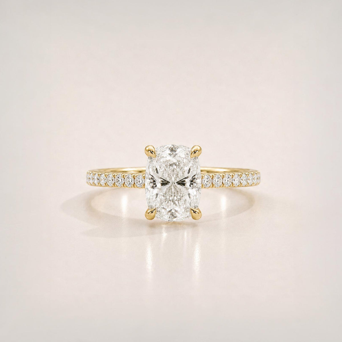 The Cushion Pavé Signature Ring