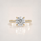 The Round Brilliant Pavé Signature Ring