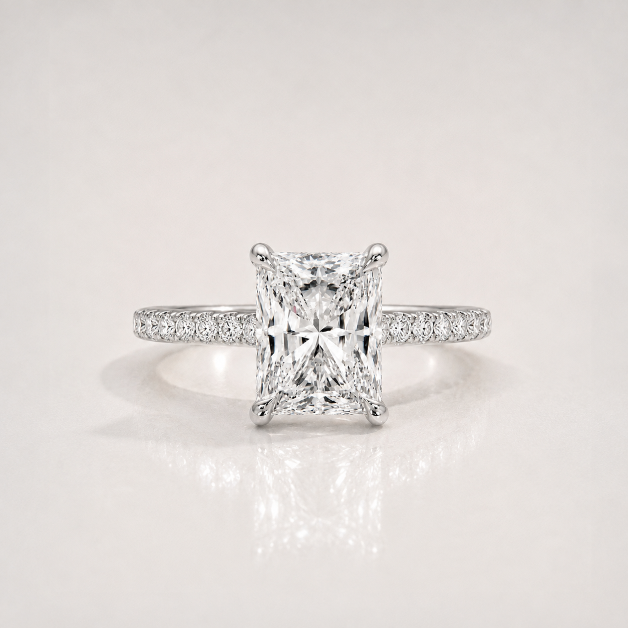 The Radiant Pavé Signature Ring
