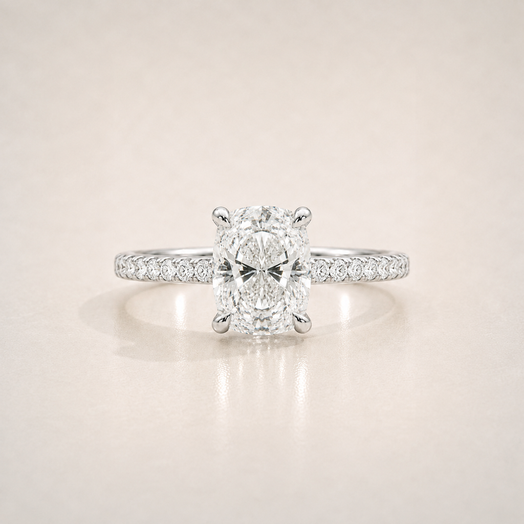 The Cushion Pavé Signature Ring