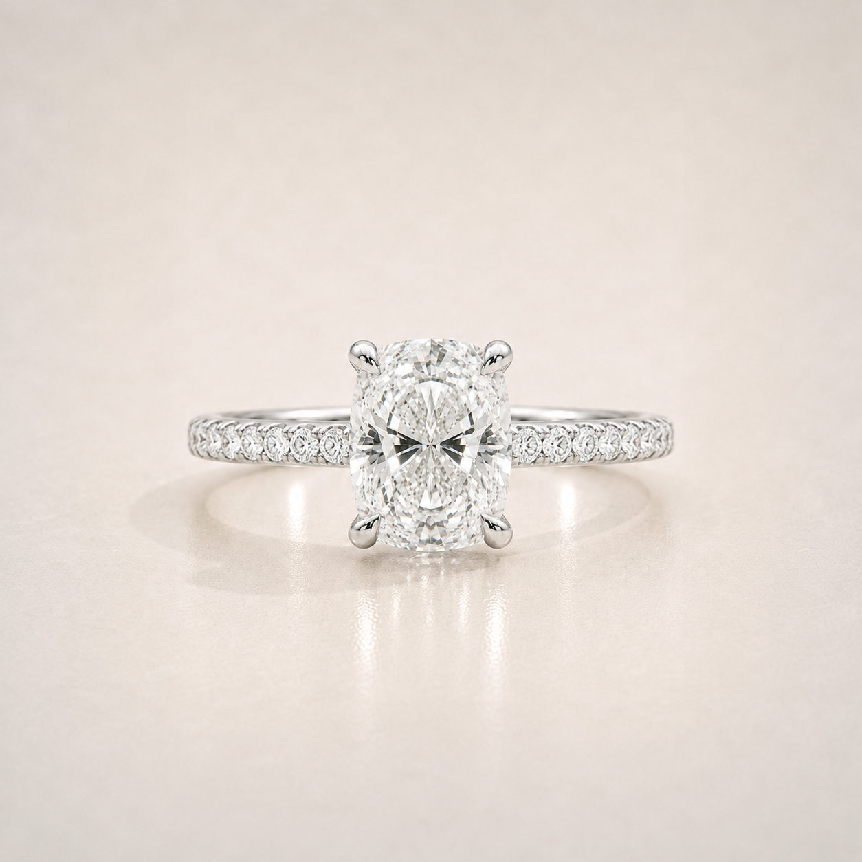 The Cushion Pavé Signature Ring
